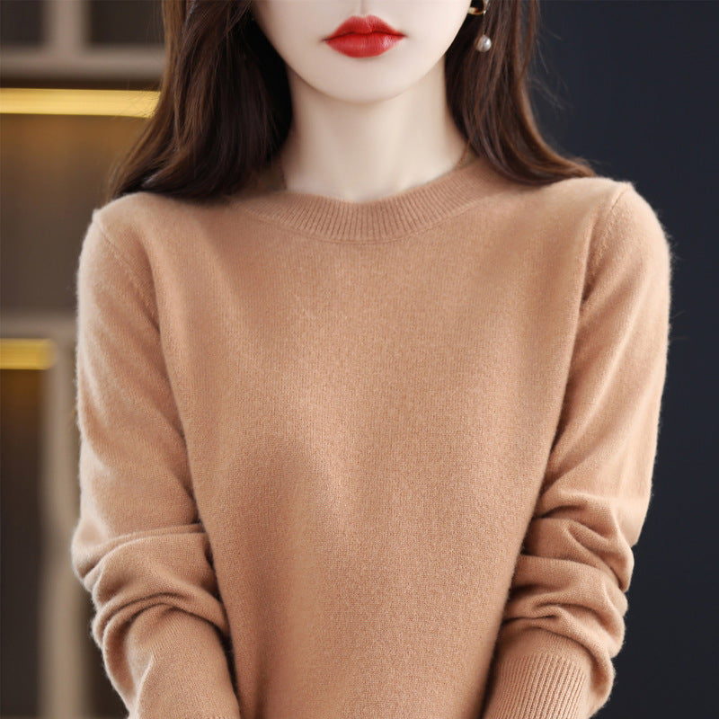 Solid Color Simple Pullover Cashmere Loose Sweater