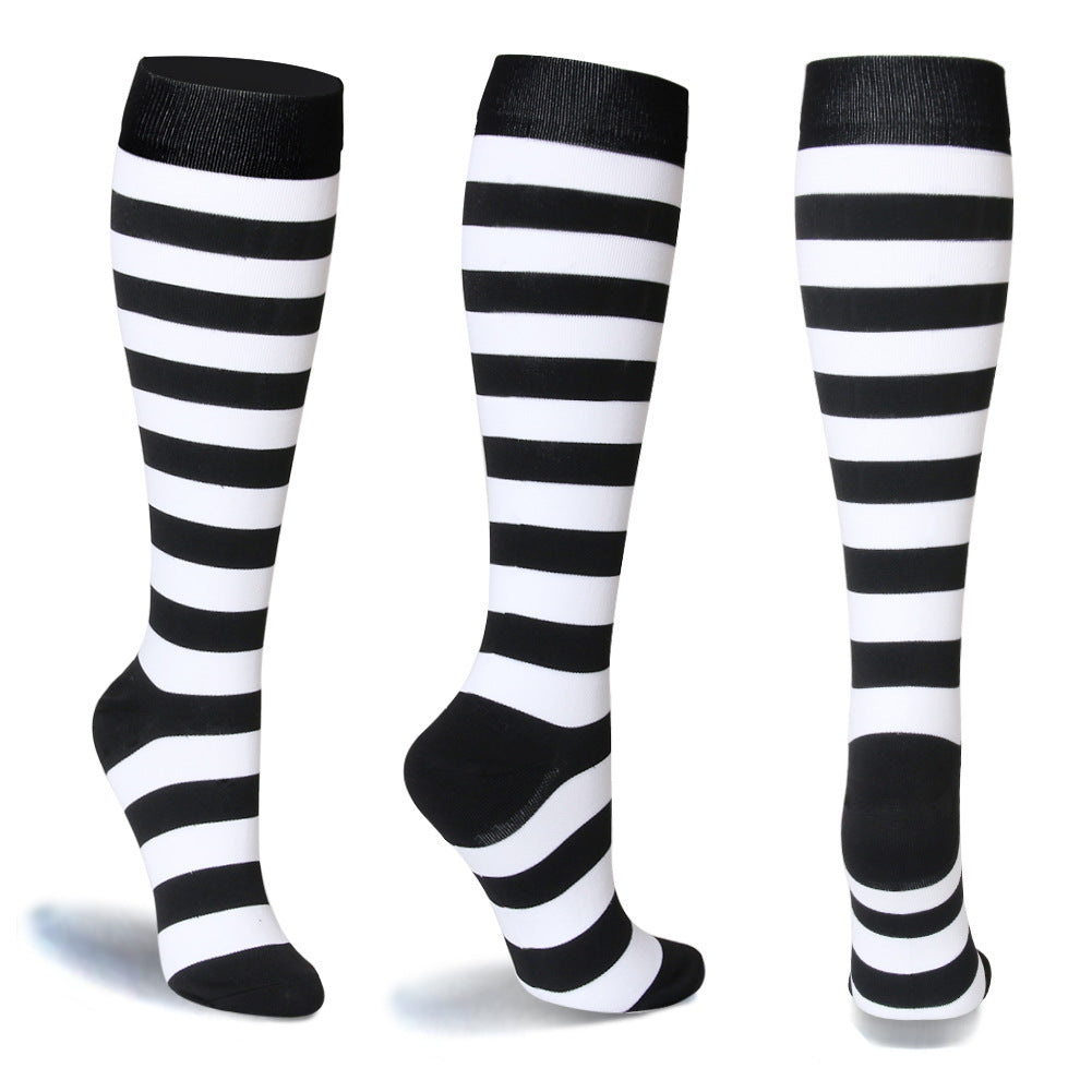 Ladies running stretch compression sports socks