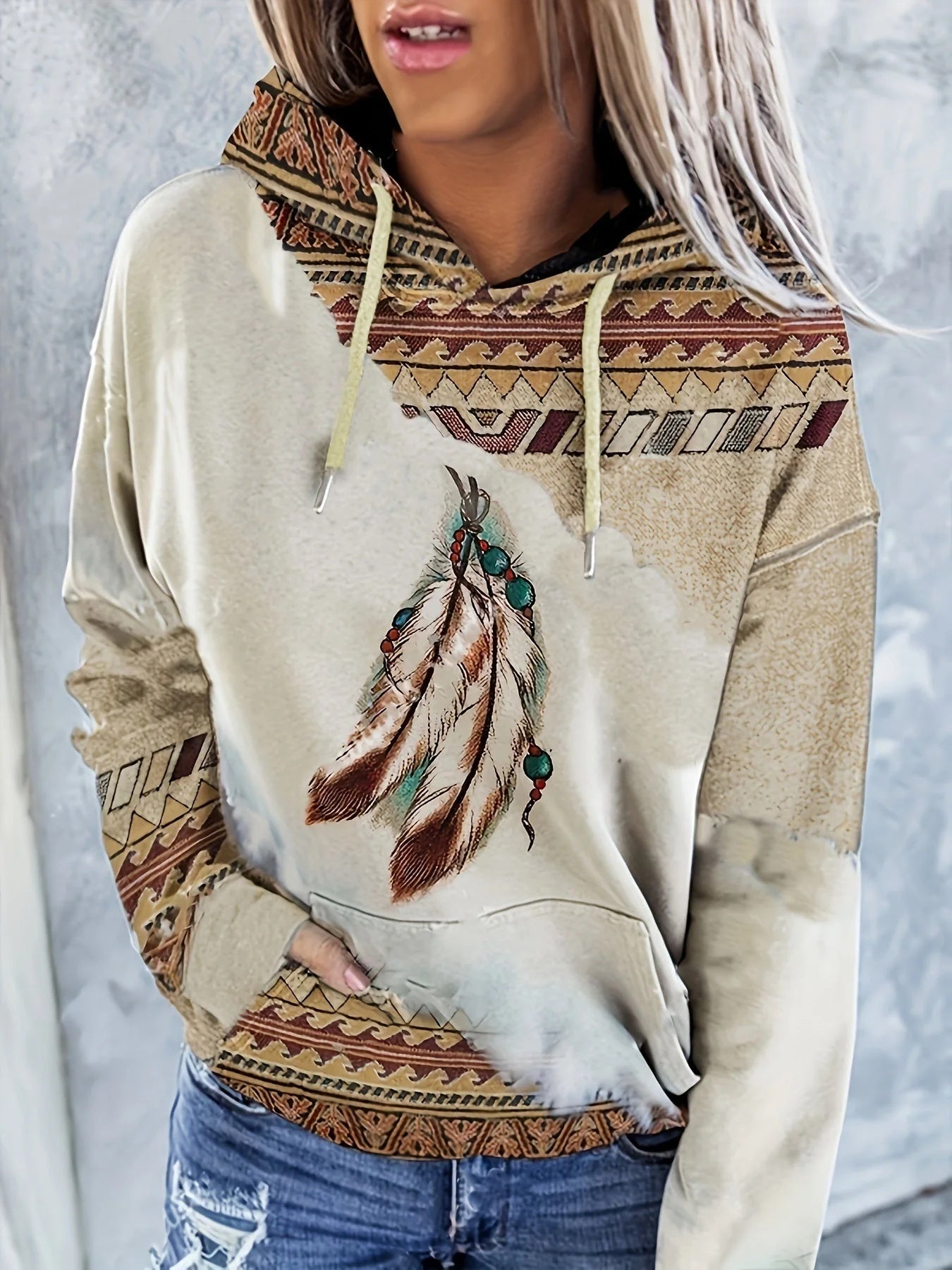 Fashion Women's Ethnic Style Printed Sweater