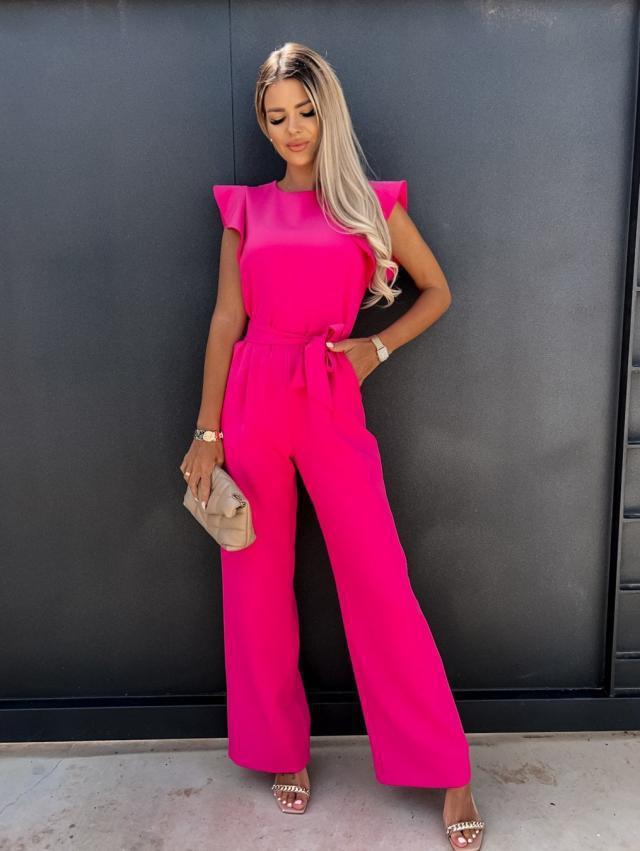 High Waist Commuter Waist Bandage Jumpsuit Women's Trousers