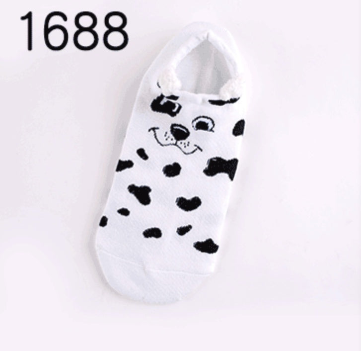 Cute Animals Cotton Short Socks Creative Cartoon Pure Socks Casual Funny Socks Spring Summer Fox Socks