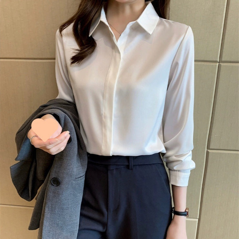 Female Temperament Commuting Professional Long Sleeved Shirt