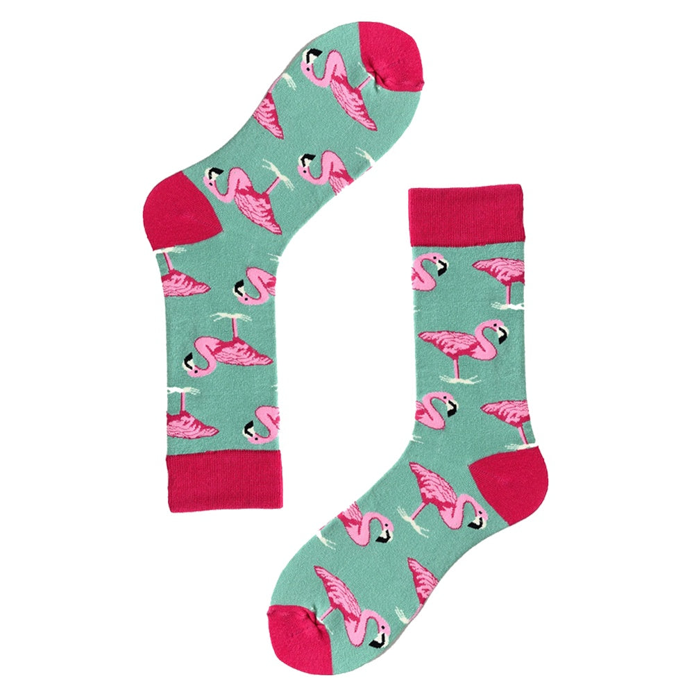 Flamingo Series Cotton Socks Europe And America