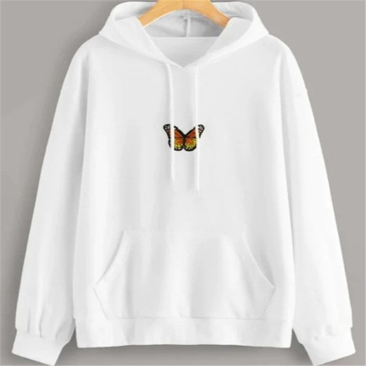 Embroidered butterfly hoodie