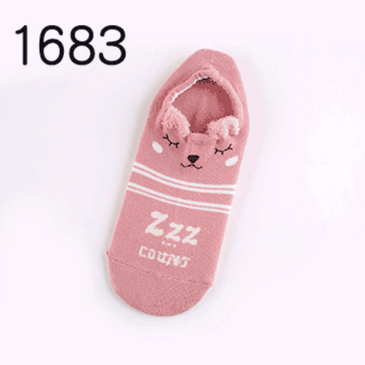 Cute Animals Cotton Short Socks Creative Cartoon Pure Socks Casual Funny Socks Spring Summer Fox Socks