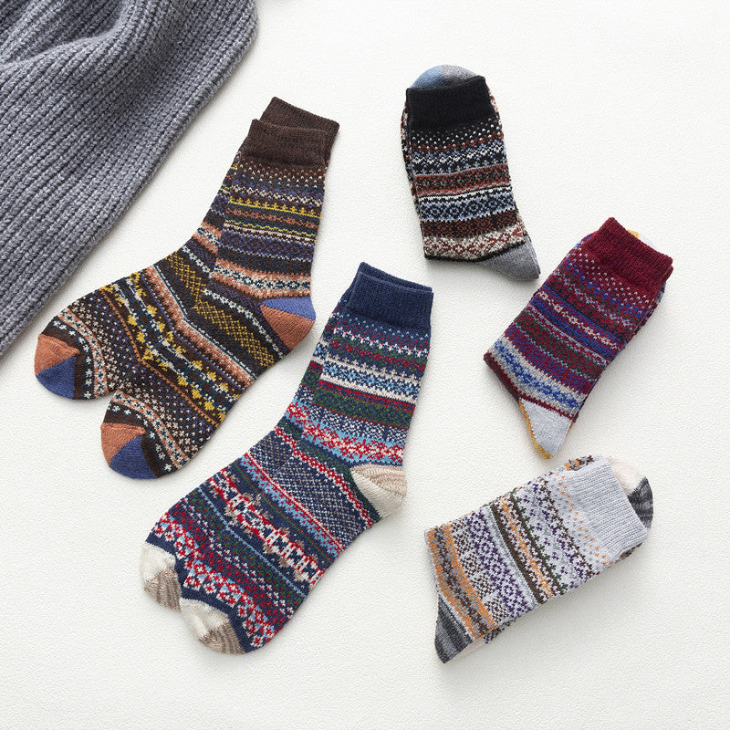 Autumn And Winter Thickened Pointy Wool Socks