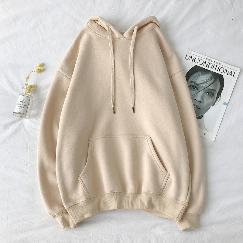 Ladies Fixed Hood Women Thicken Hoodie Ladies Fall Fashion Tops