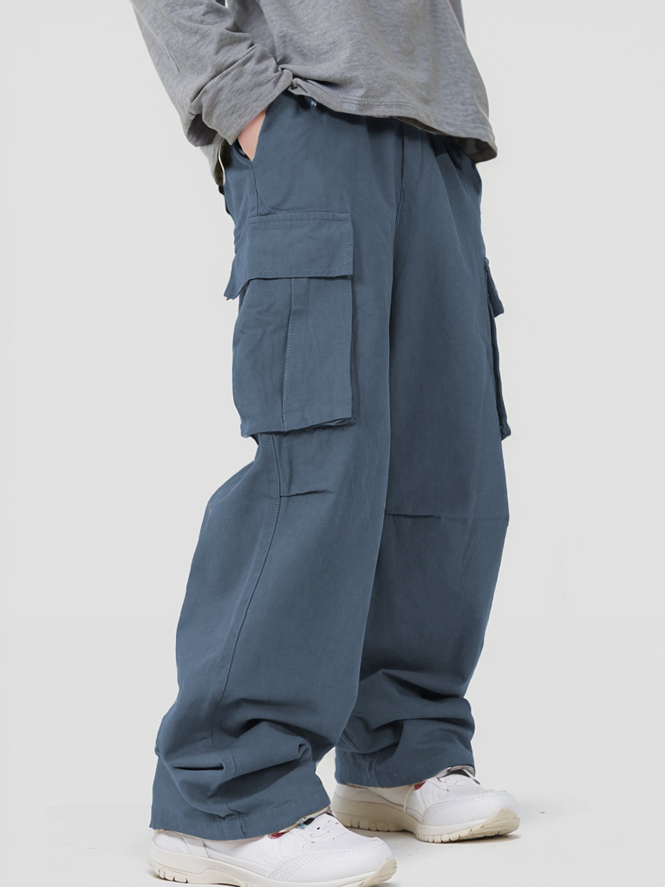 Loose Straight Track Pants Men