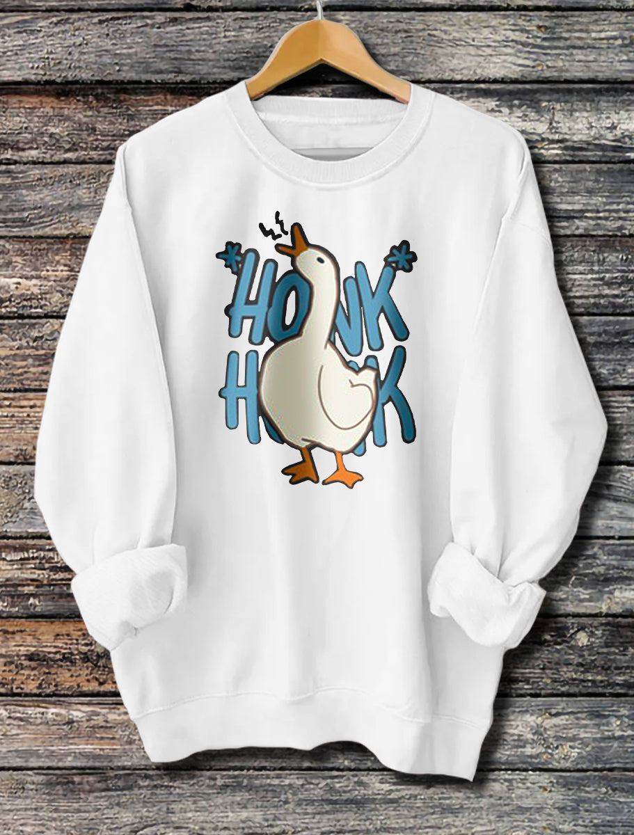 Women's Long Sleeved Honk Honk Printed Hoodie