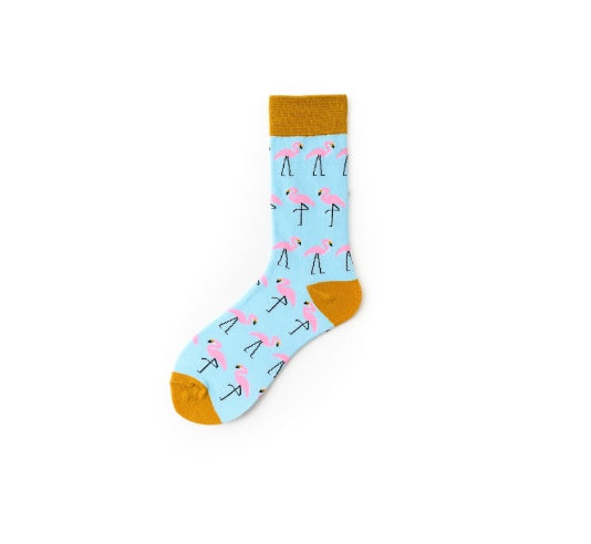 Flamingo Series Cotton Socks Europe And America