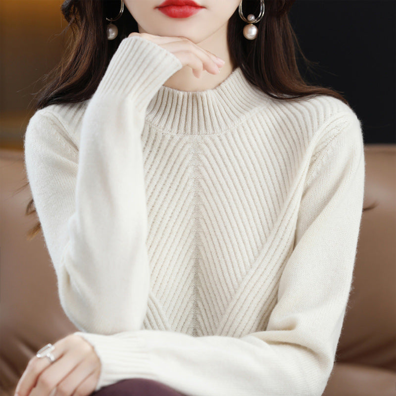 New Autumn And Winter Sweaters Women's Half Turtleneck