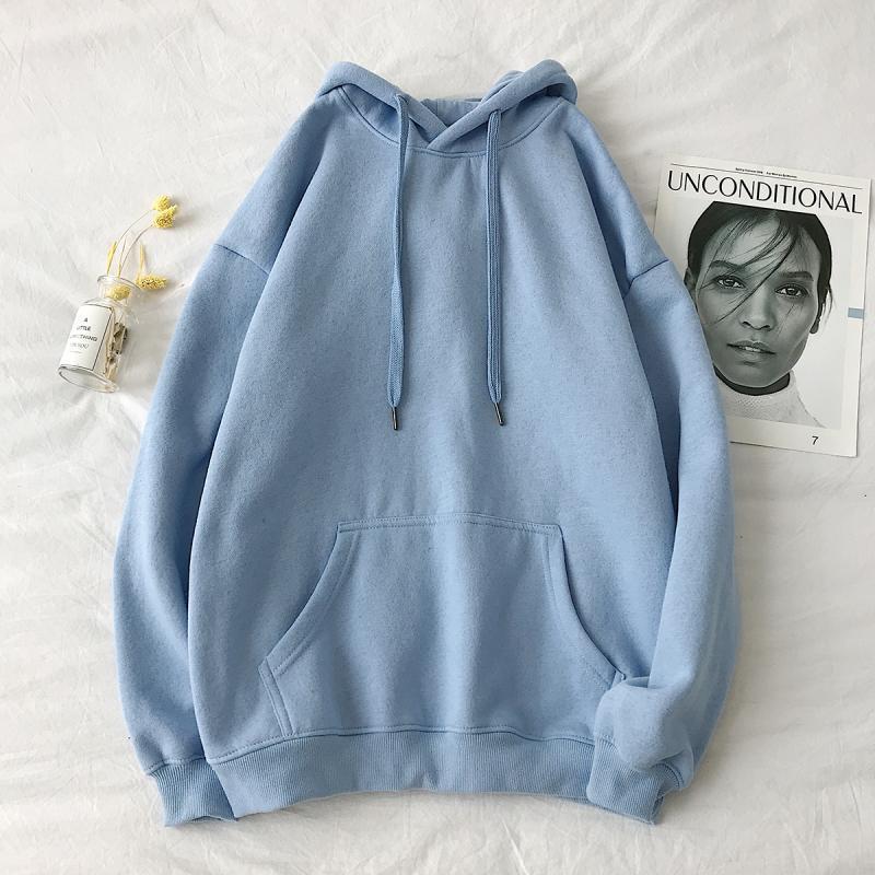 Ladies Fixed Hood Women Thicken Hoodie Ladies Fall Fashion Tops