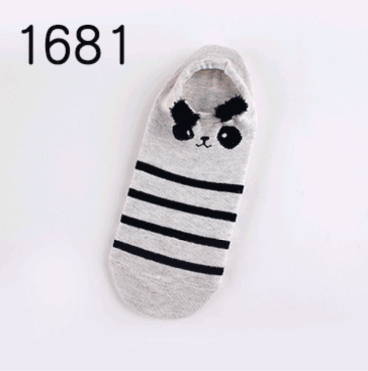 Cute Animals Cotton Short Socks Creative Cartoon Pure Socks Casual Funny Socks Spring Summer Fox Socks