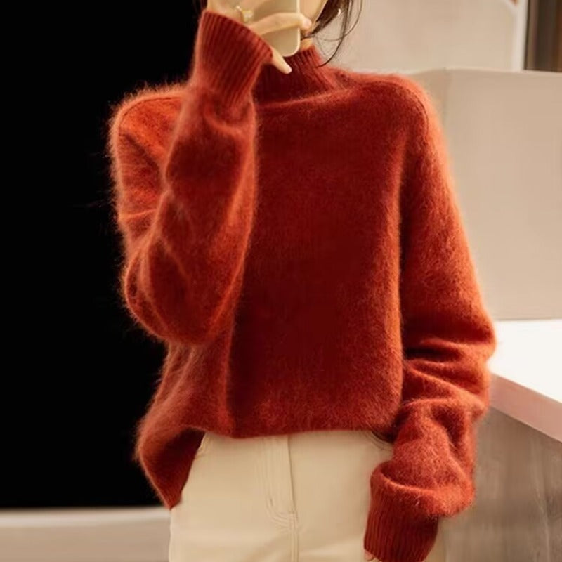 Inner Half-high Collar Long Sleeve Sweater