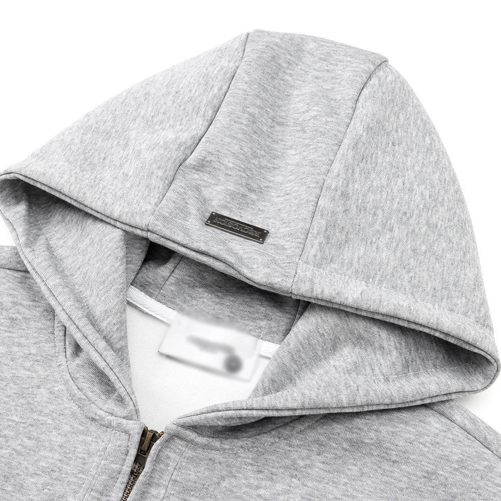 Hooded Loose Sweater Men's Clothing Dimensional Patch Pocket Design Sense