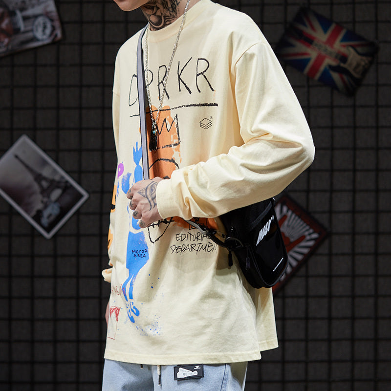 Sweater dark wind skateboarding high street autumn clothing