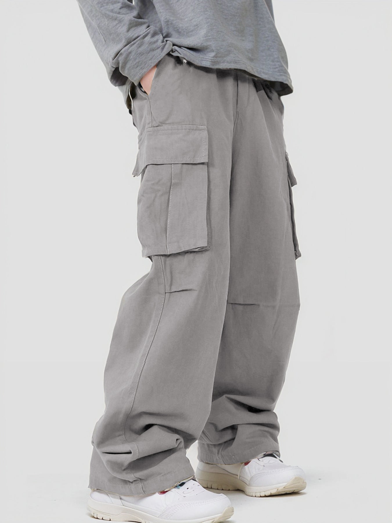 Loose Straight Track Pants Men