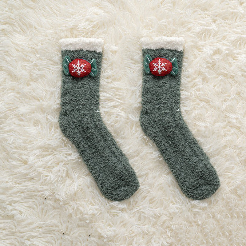 Women's Coral Fleece Thickened Christmas Socks