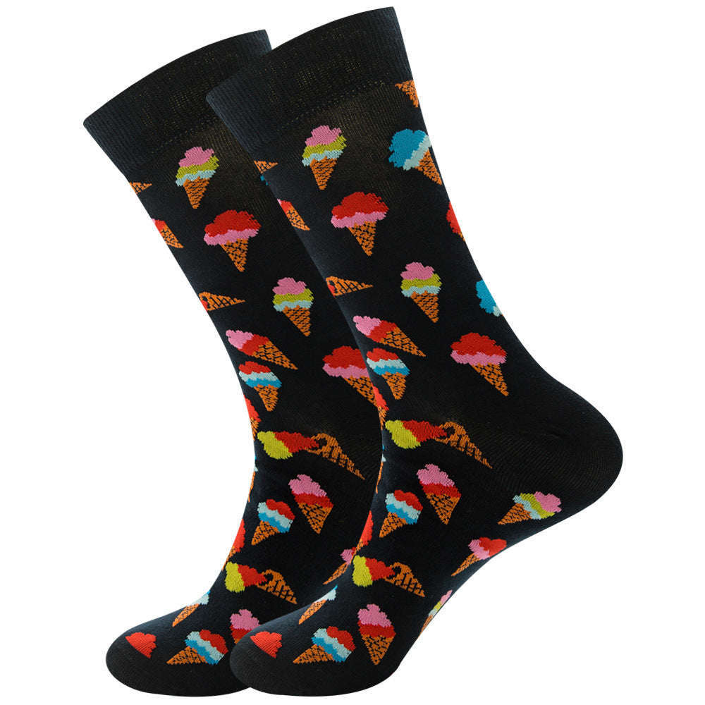 Beer Corn Men's Socks Watermelon Hot Dog Sushi Tide Socks Hot Dog Tube Socks