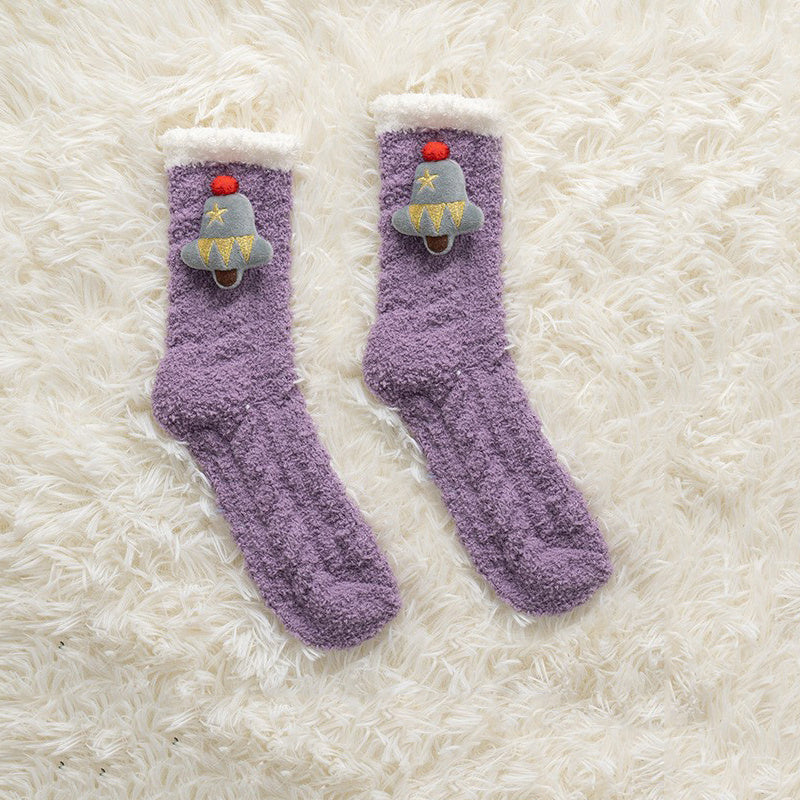 Women's Coral Fleece Thickened Christmas Socks