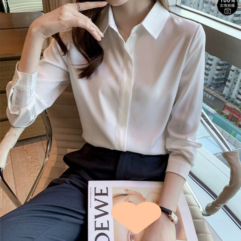 Female Temperament Commuting Professional Long Sleeved Shirt