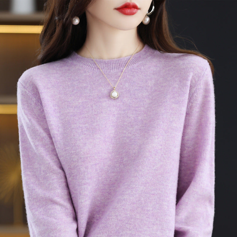 Solid Color Simple Pullover Cashmere Loose Sweater