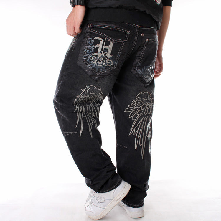 European Hip Hop Street Dance Clothing Washed Loose Skateboard Jeans