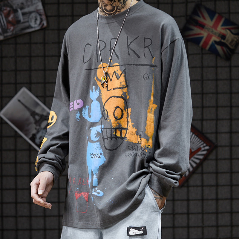 Sweater dark wind skateboarding high street autumn clothing