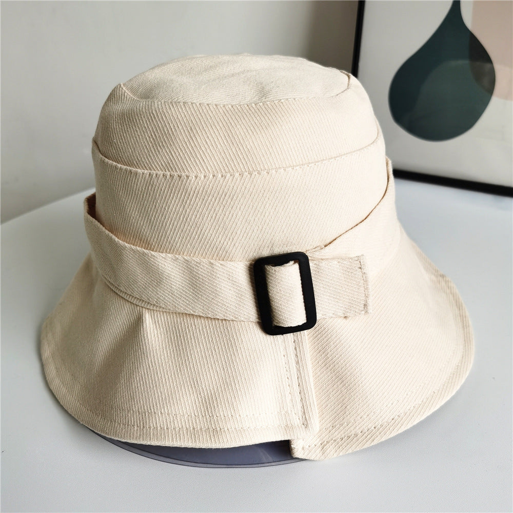 Irregular Brim Button Bucket Hat