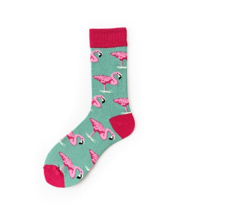 Flamingo Series Cotton Socks Europe And America