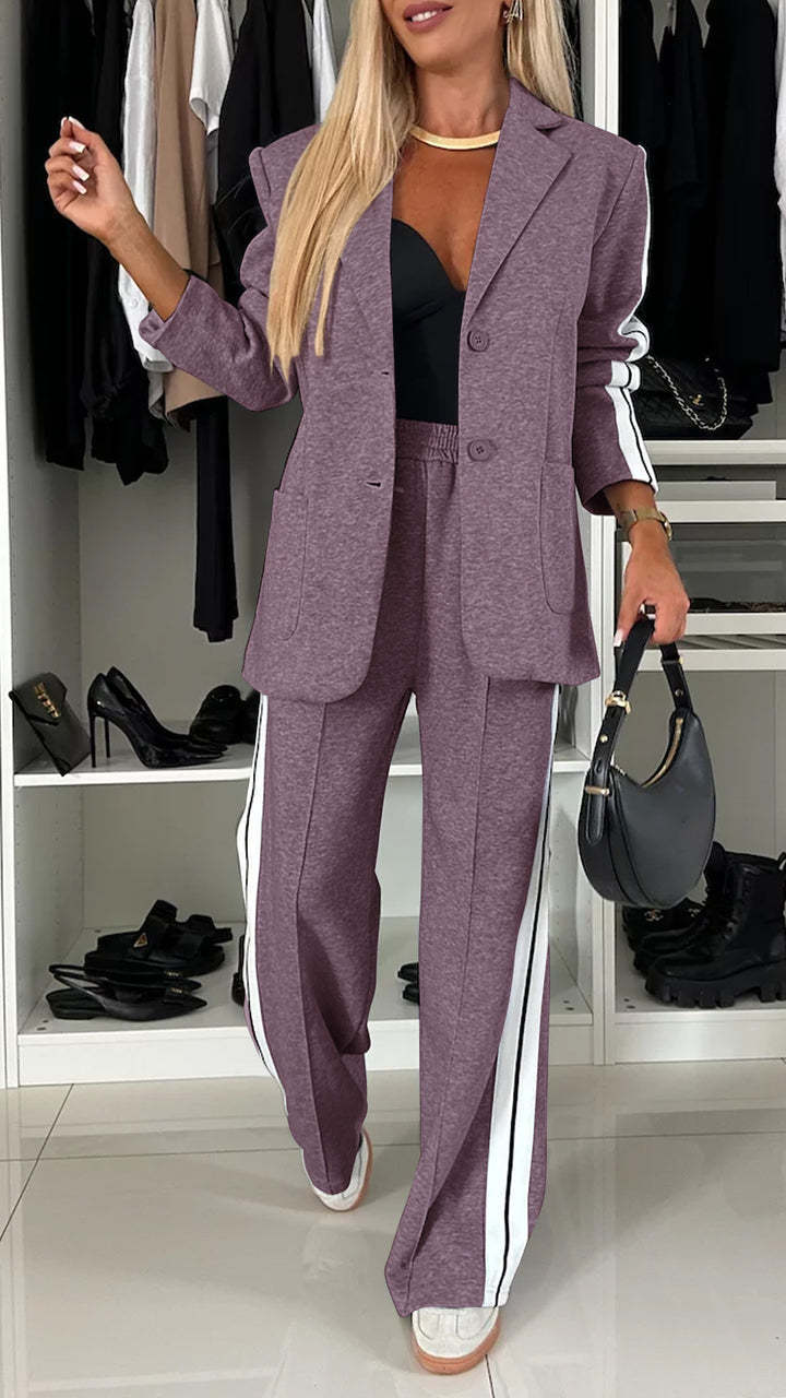 New Autumn And Winter Women's Long Sleeve Lapel Casual Suit