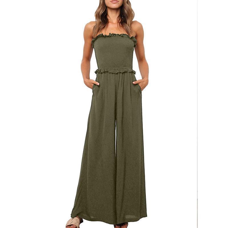 European And American Leisure Loose Sleeveless Jumpsuit