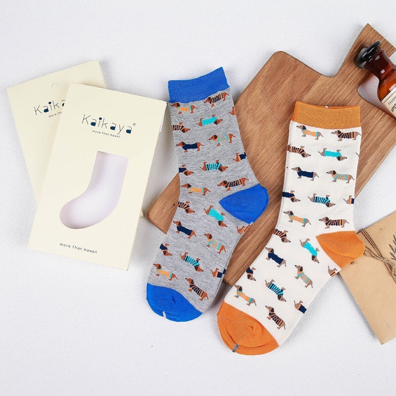 Animal life series men and women cotton neutral socks