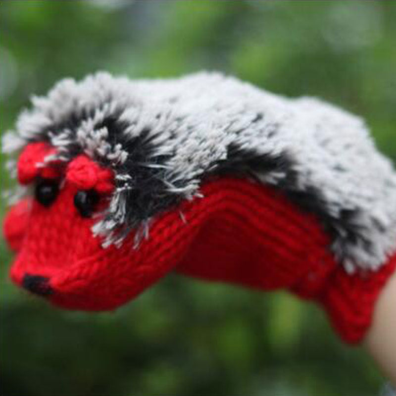 Cartoon hedgehog gloves