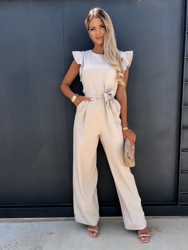 High Waist Commuter Waist Bandage Jumpsuit Women's Trousers