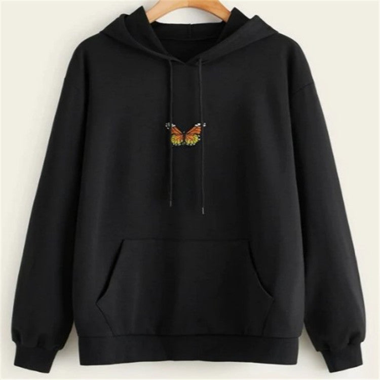 Embroidered butterfly hoodie