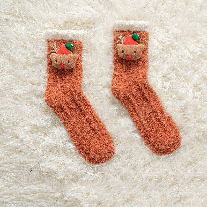 Women's Coral Fleece Thickened Christmas Socks