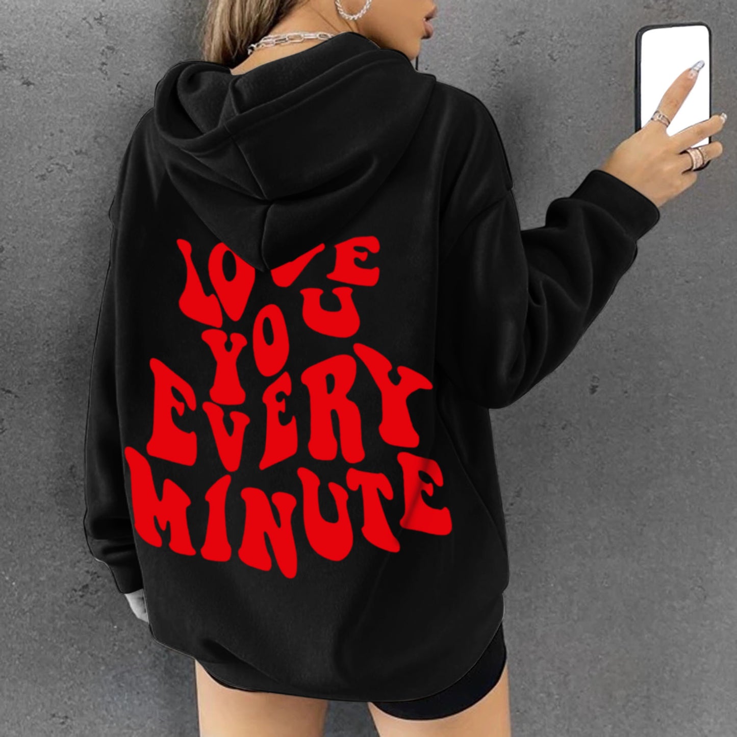 European And American Fashion Women's Hooded Loose Sweater