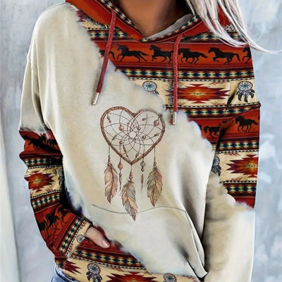 Fashion Women's Ethnic Style Printed Sweater