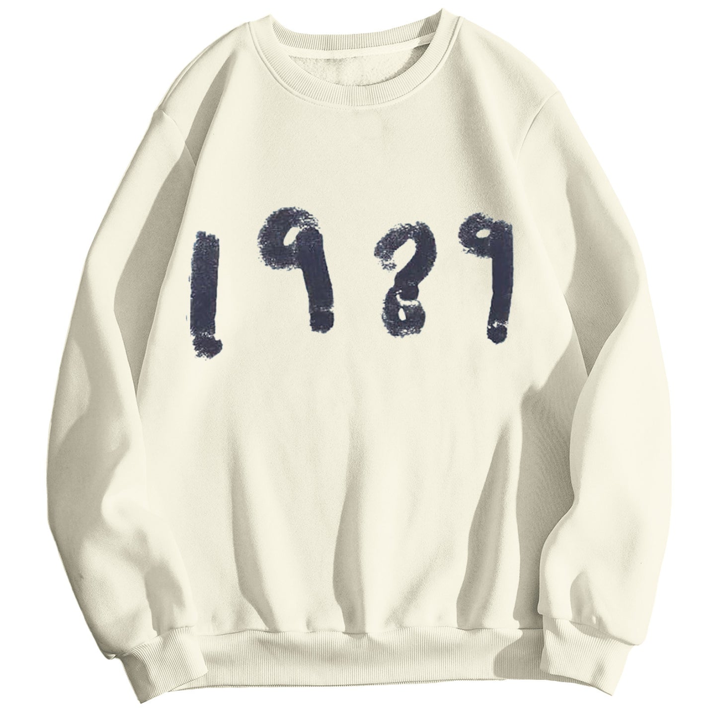 Fashion 1989 Casual Long Sleeve Loose Round Neck Sweater