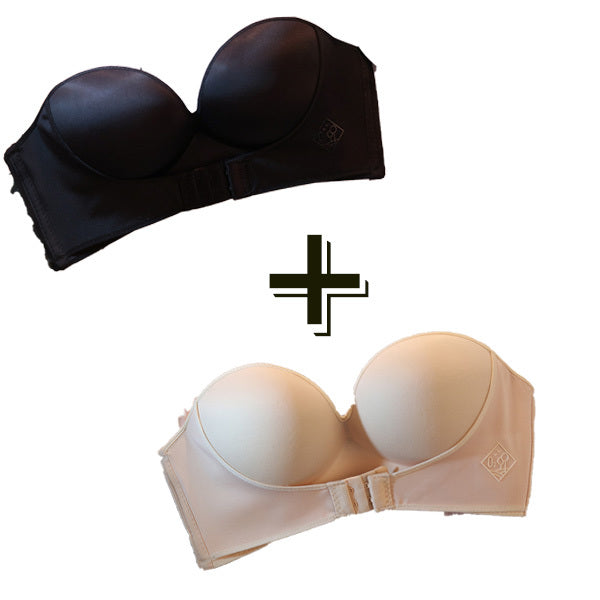 Anti-Glare One-Piece Bra Gathered Up Strapless Bra