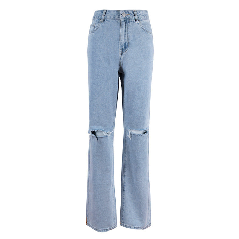 Ins Commuter Blue Pants Cotton Denim Women's Jeans