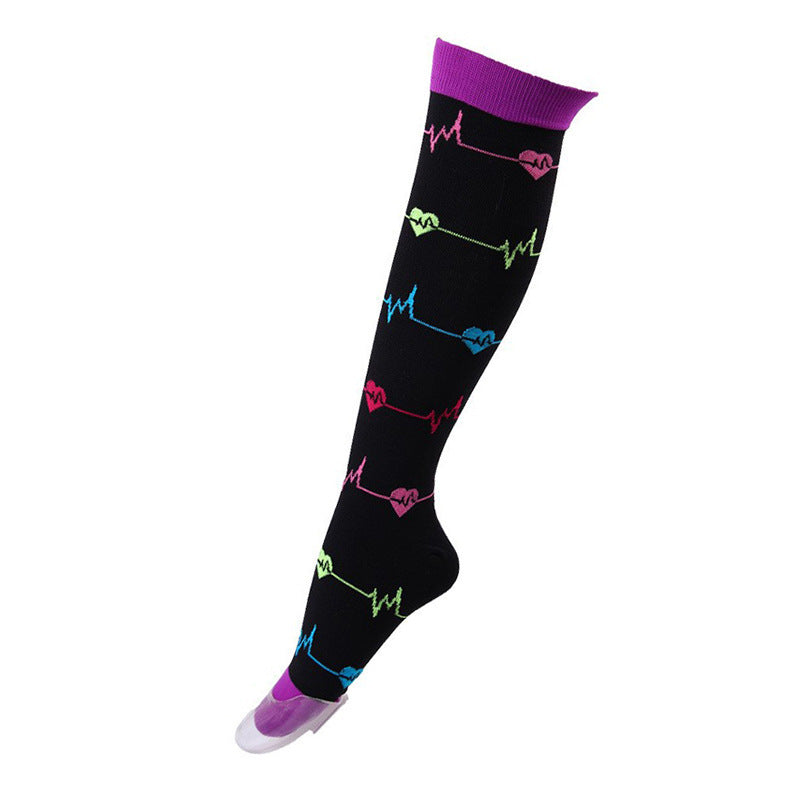 Ladies running stretch compression sports socks