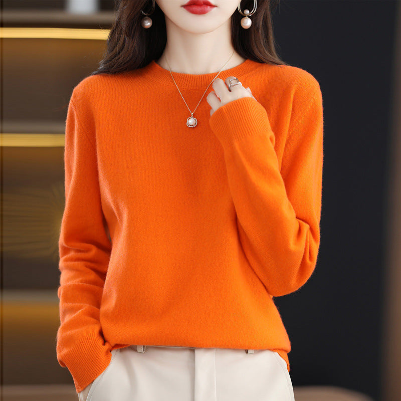 Solid Color Simple Pullover Cashmere Loose Sweater