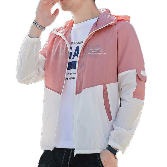 Skin Clothing Thin Stitching Breathable Men's Hooded Sun Protection Suit