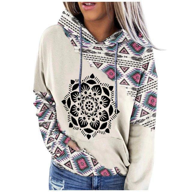 Fashion Women's Ethnic Style Printed Sweater