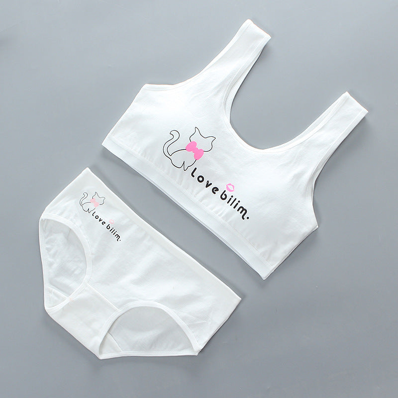 Girls' Bra Set, Pure Cotton, Developmental Vest, Underwear, Children'S Bra, Cotton