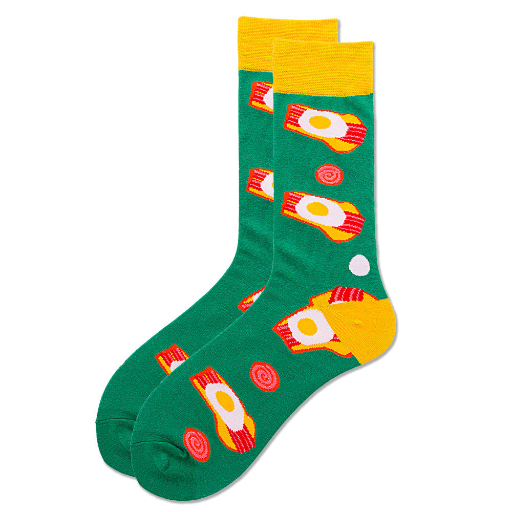 Beer Corn Men's Socks Watermelon Hot Dog Sushi Tide Socks Hot Dog Tube Socks