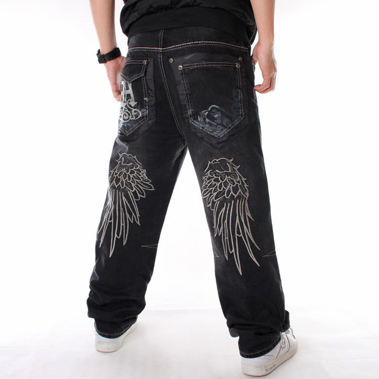 European Hip Hop Street Dance Clothing Washed Loose Skateboard Jeans