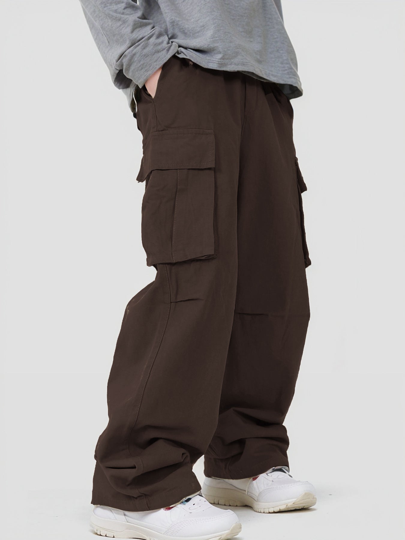 Loose Straight Track Pants Men